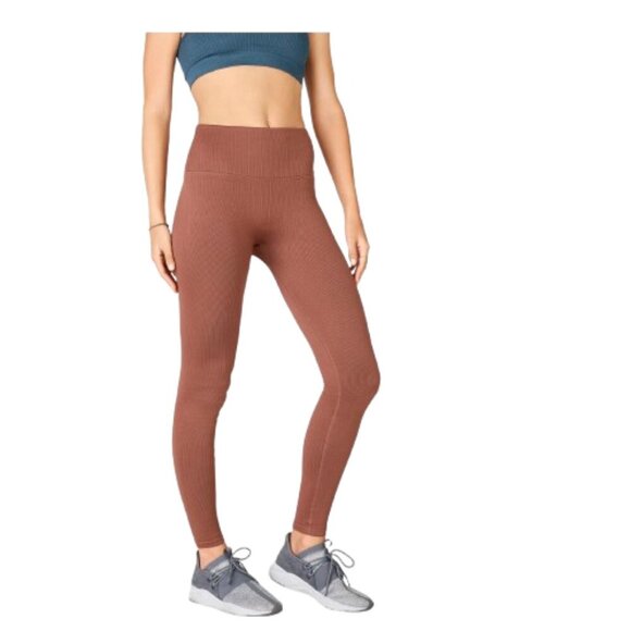 Women's S Fabletics Seamless Rib Legging Chestnut - Picture 1 of 8